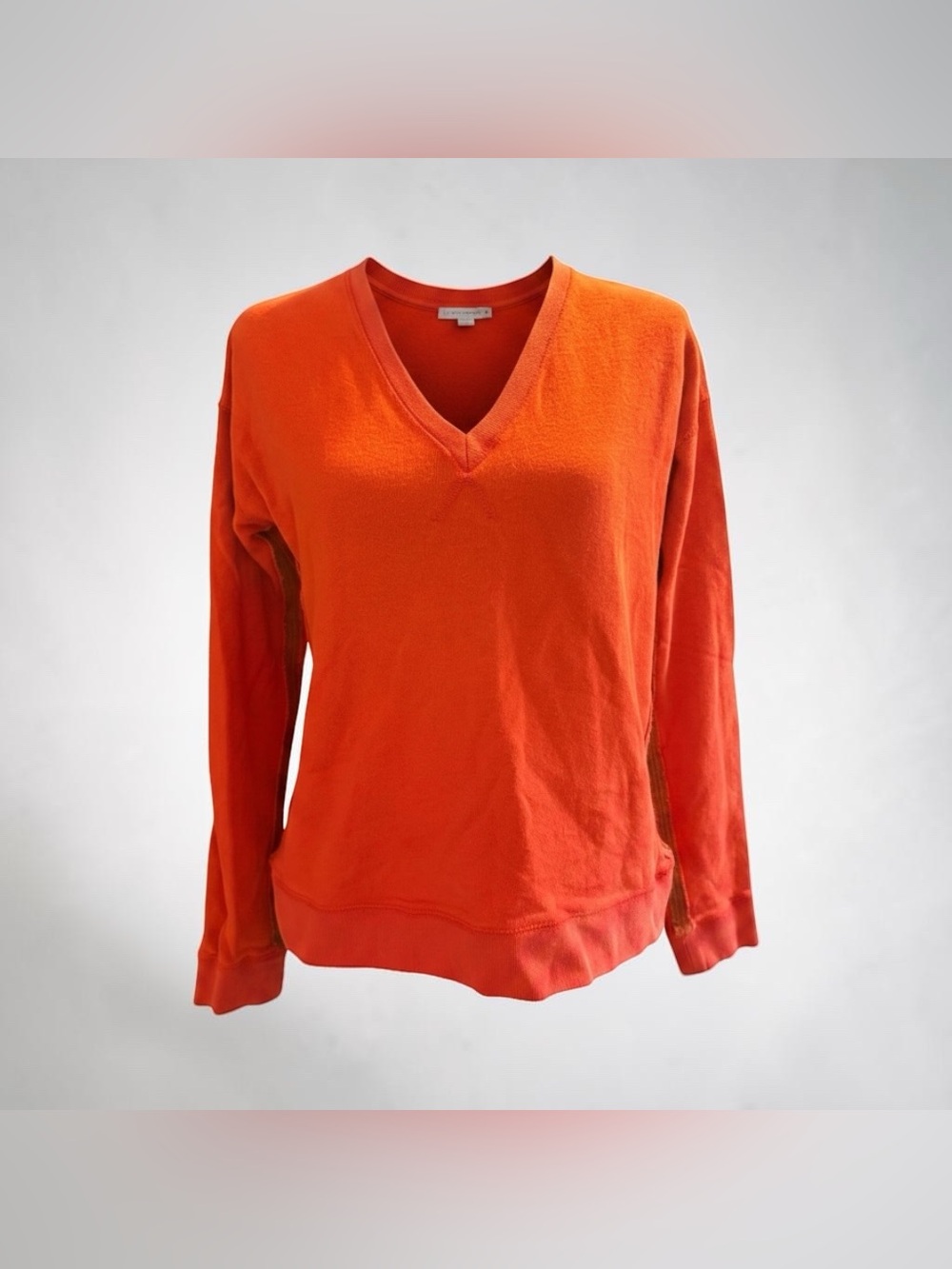 Billy Reid Orange V-Neck Sweater